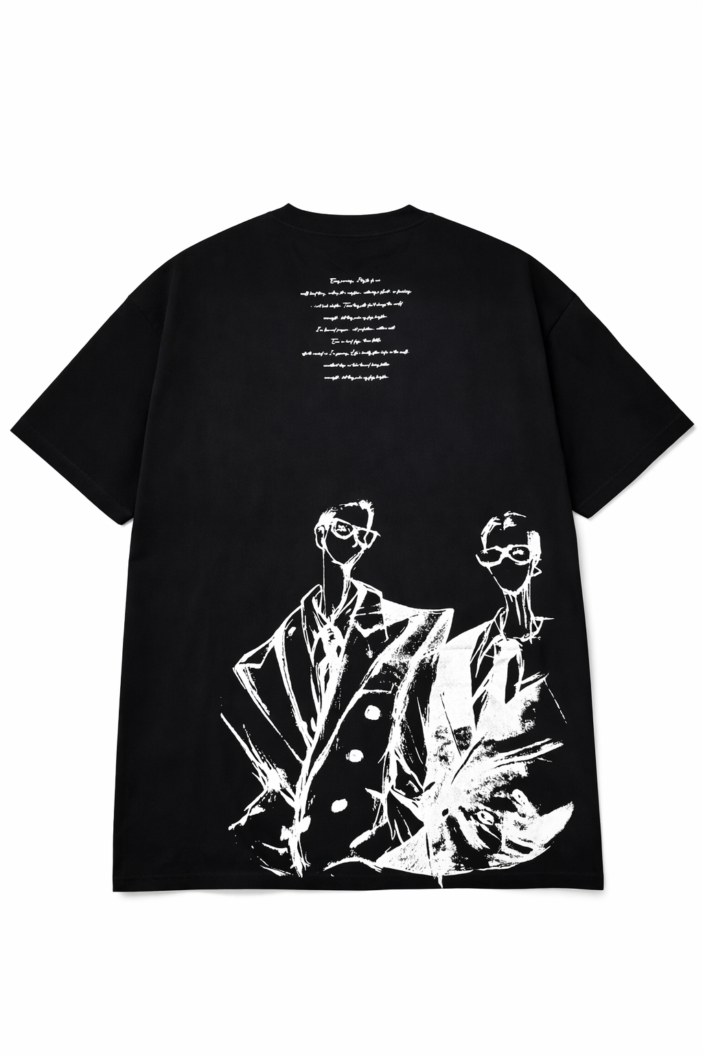 LETTERS T SHIRT IN BLACK