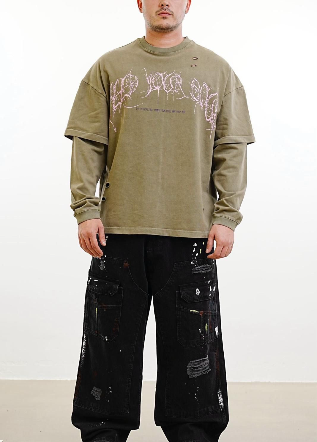 ANTHRACITE LONG SLEEVE IN KAHKI