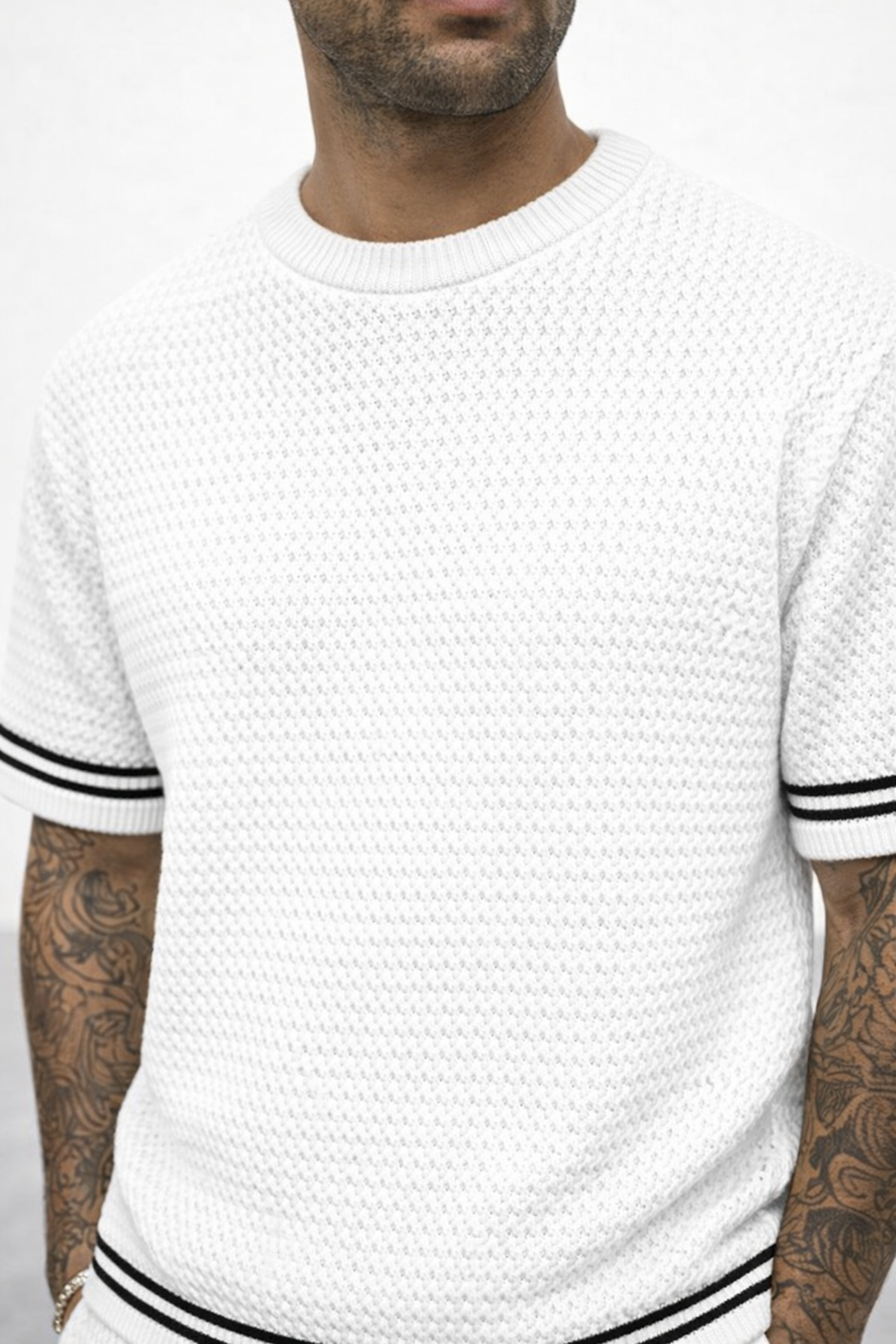 KNITTED T SHIRT IN WHITE | FILI SET