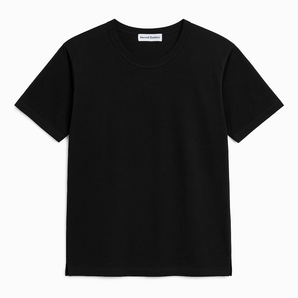 OVERSIZE LINEN T-SHIRT IN BLACK