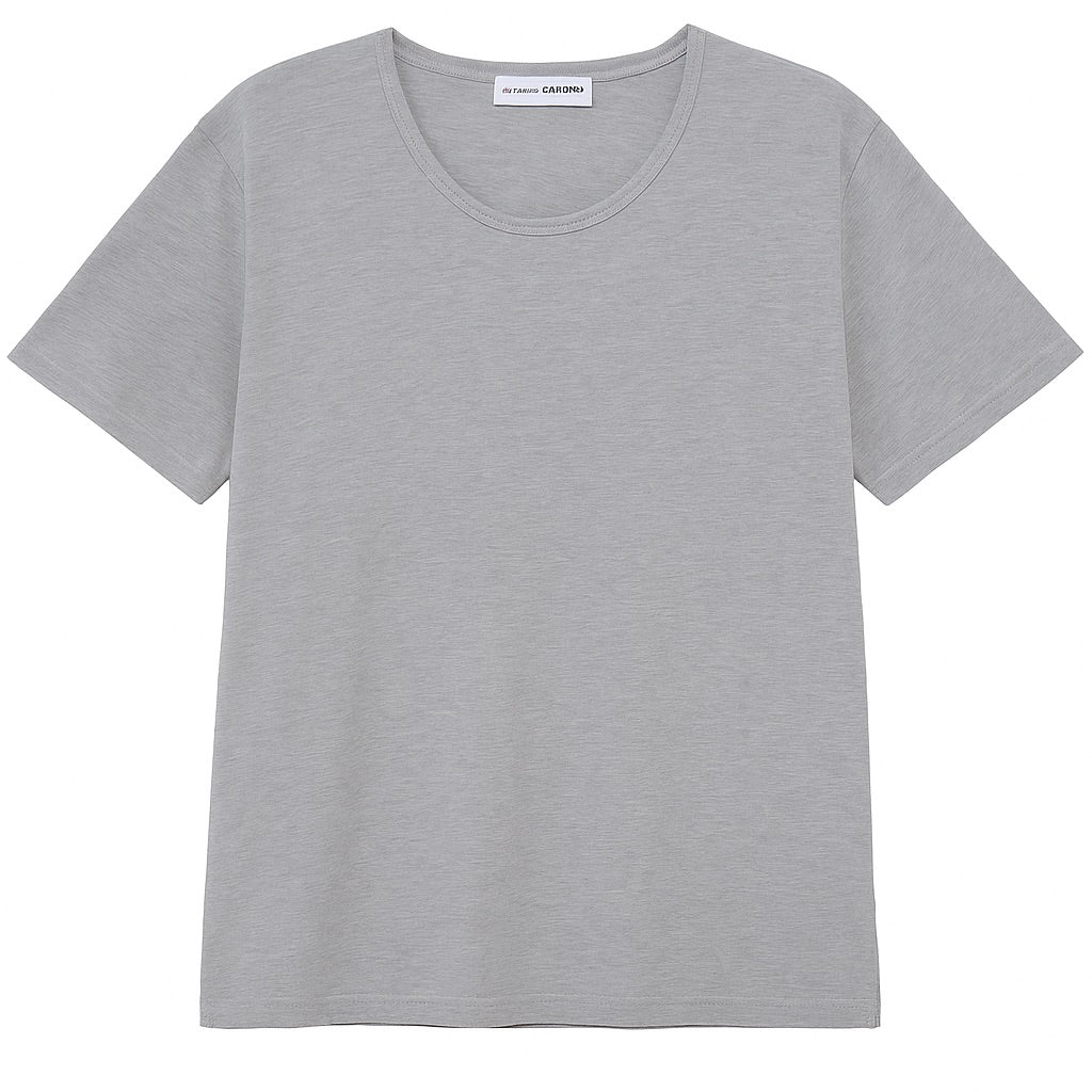 OVERSIZE LINEN T- SHIRT IN GREY