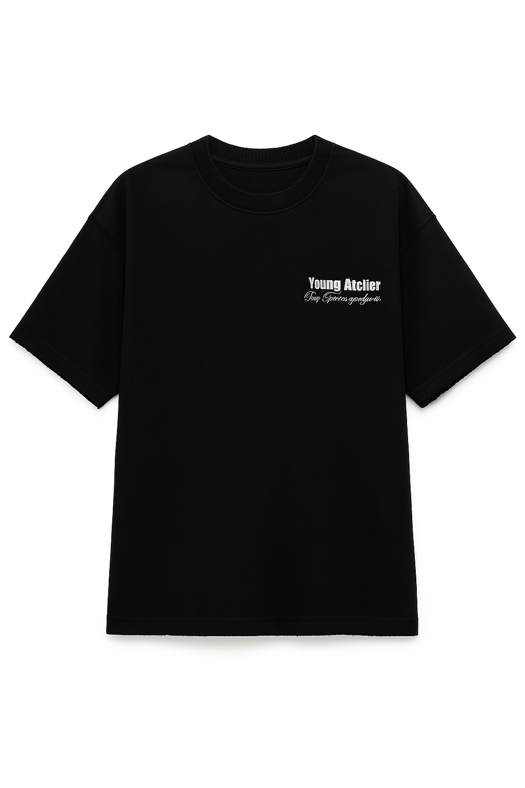 YOUNG ATELIER T SHIRT IN BLACK