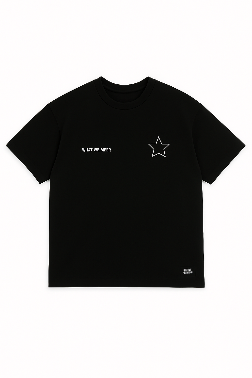 STAR T SHIRT IN BLACK