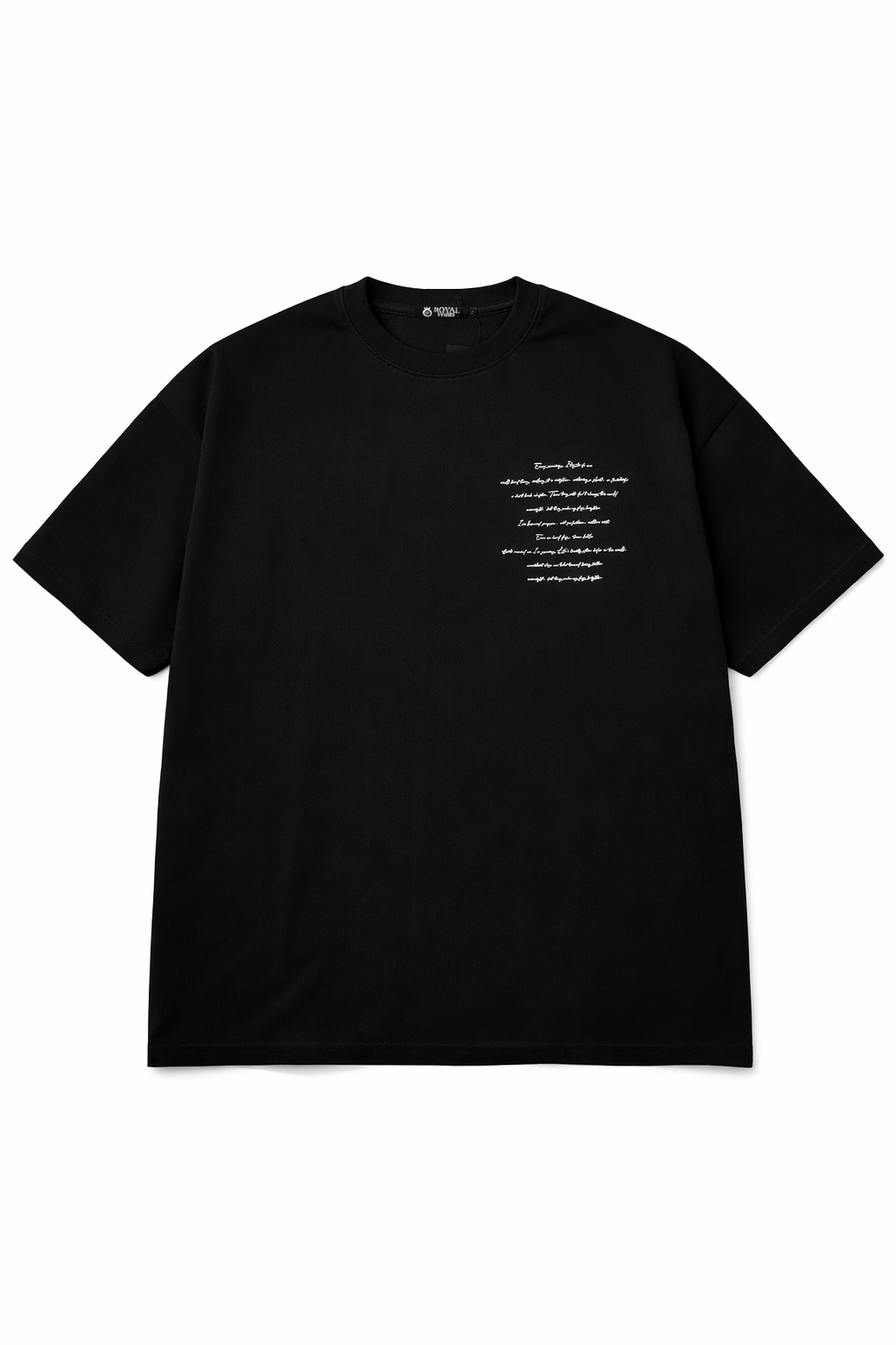 LETTERS T SHIRT IN BLACK