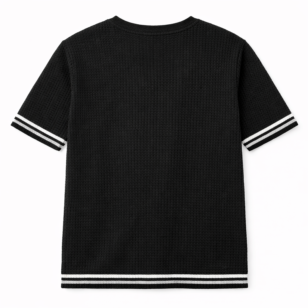 KNITTED T SHIRT IN BLACK | FILI SET