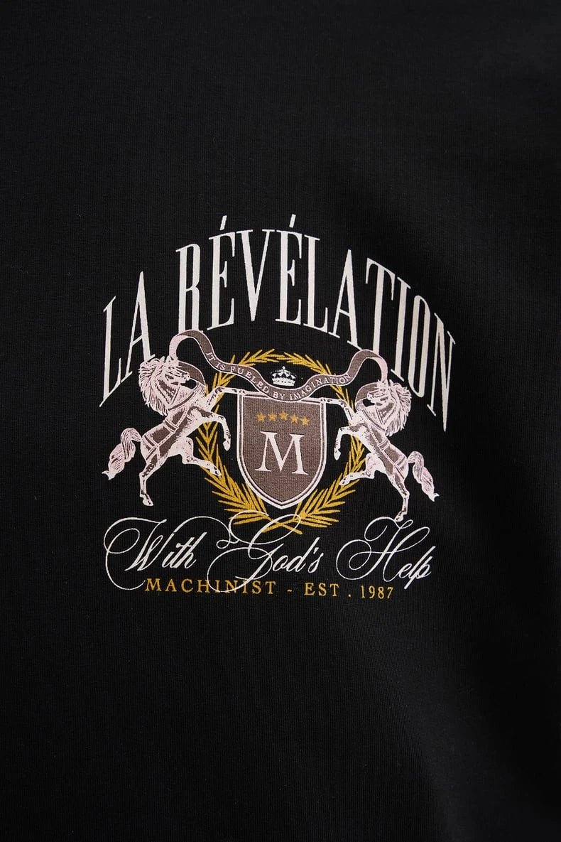 GOD’S HELP T SHIRT IN BLACK