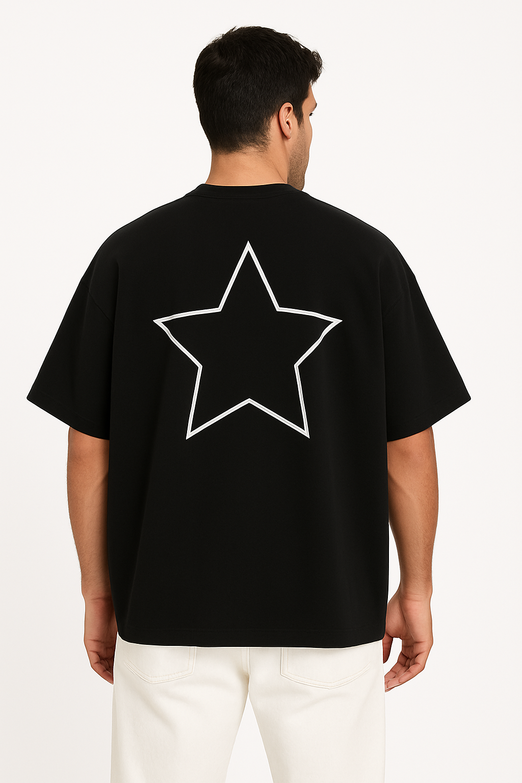 STAR T SHIRT IN BLACK
