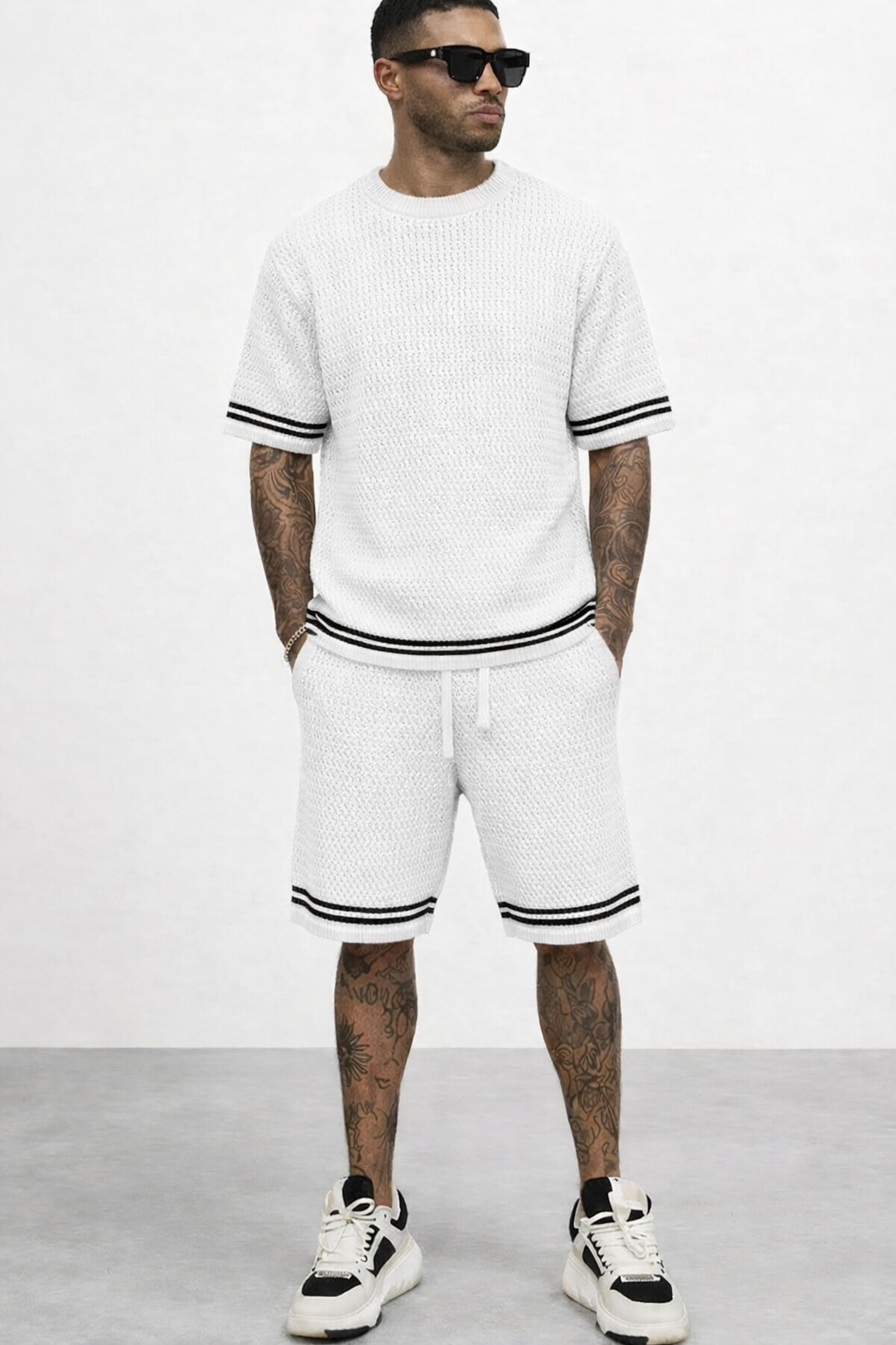 KNITTED T SHIRT IN WHITE | FILI SET