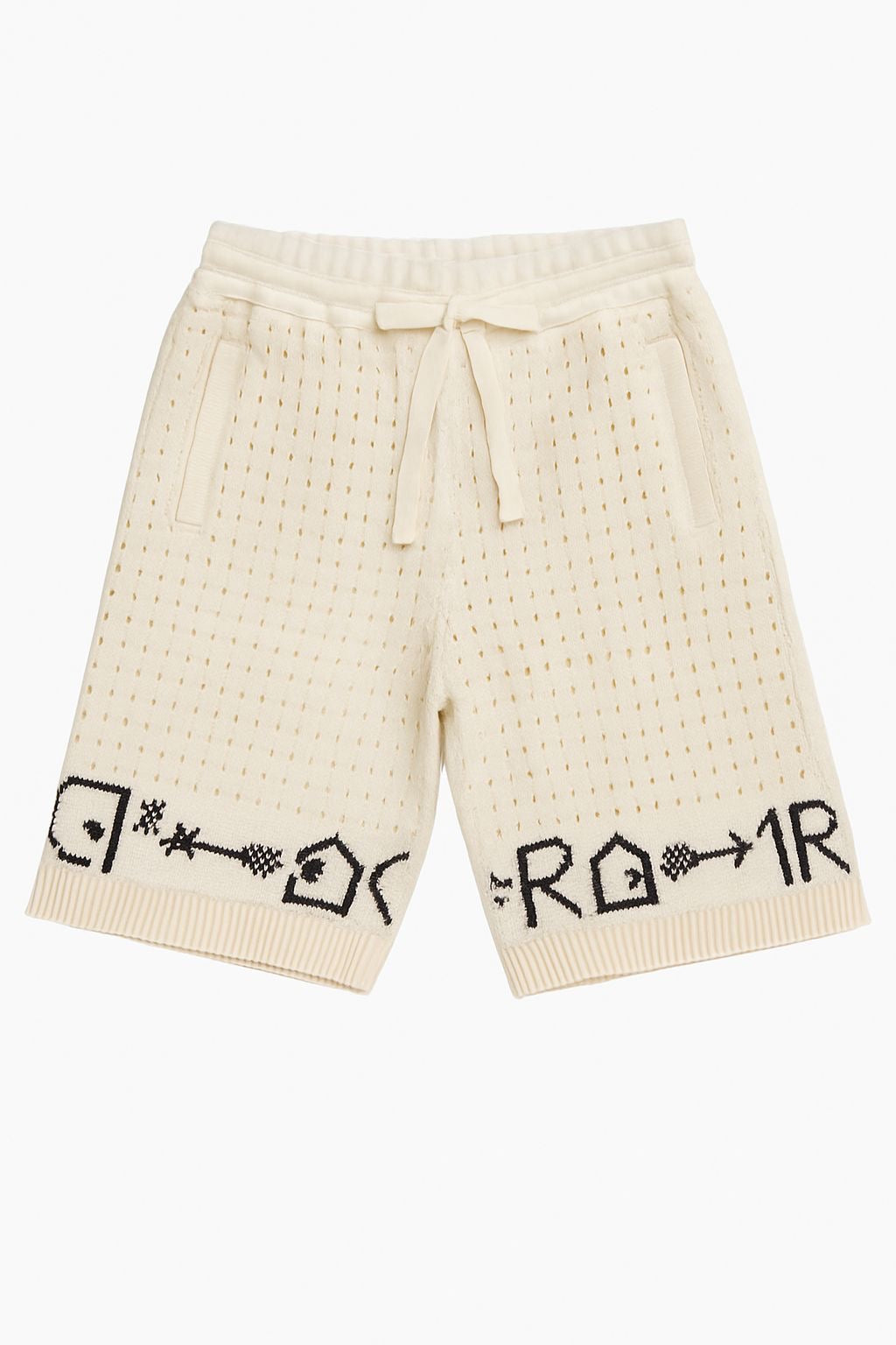 KNITED SHORTS CREAM