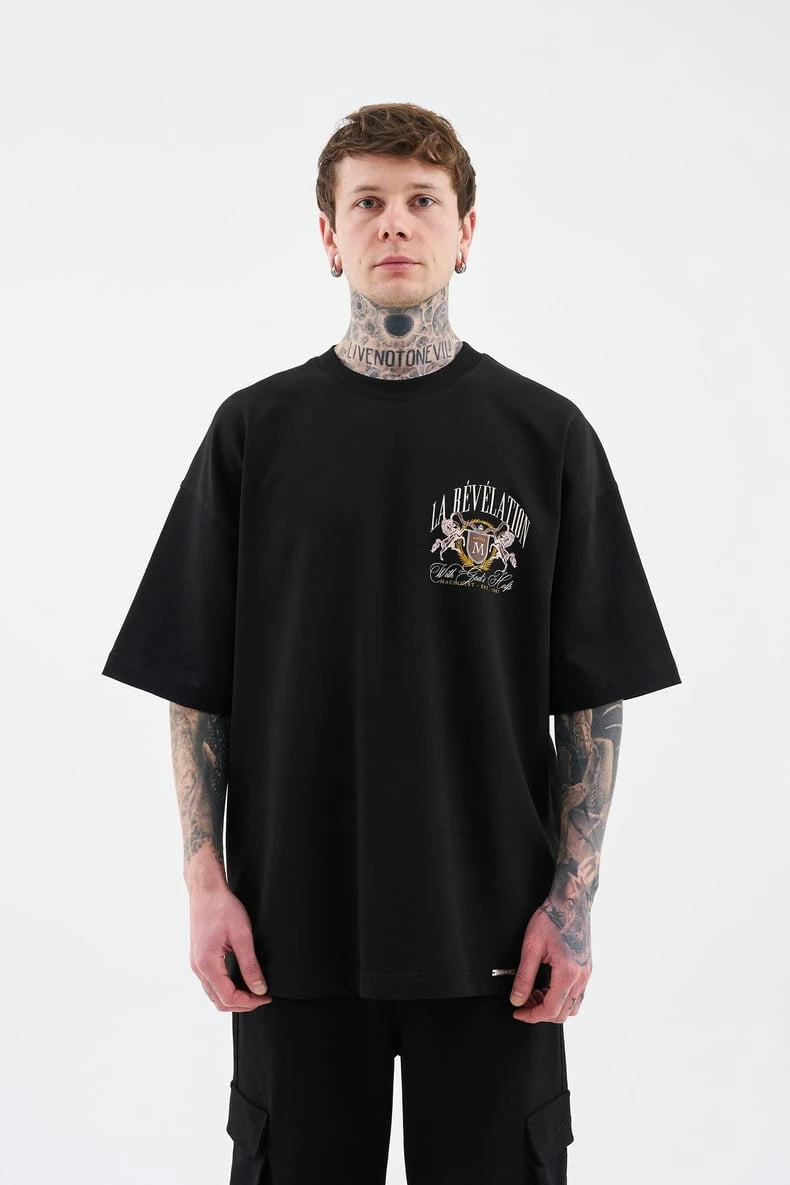 GOD’S HELP T SHIRT IN BLACK