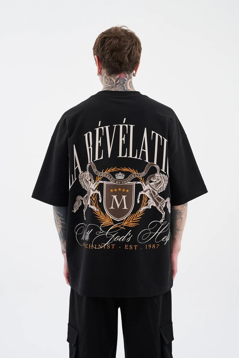 GOD’S HELP T SHIRT IN BLACK