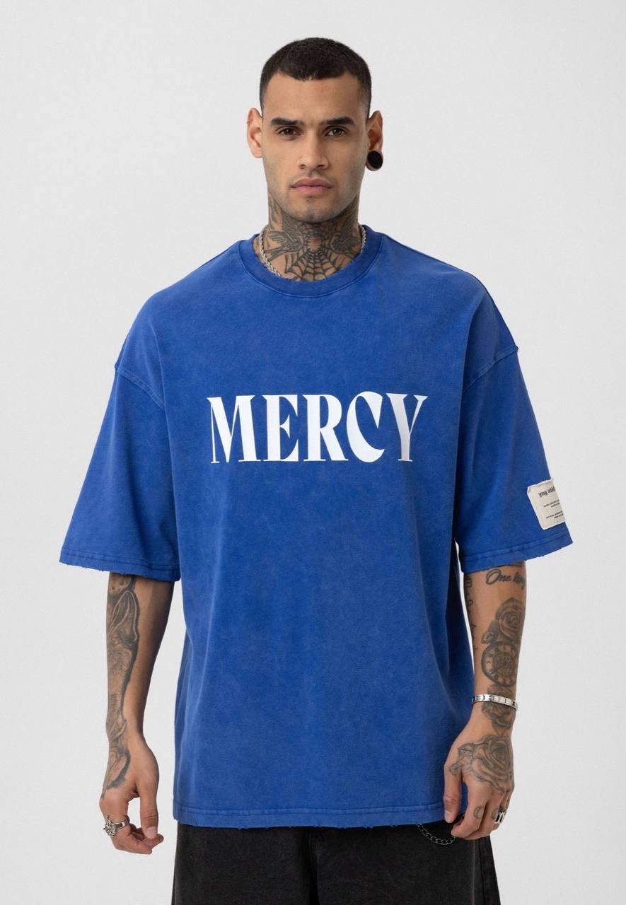 T SHIRT - MERCY BLUE