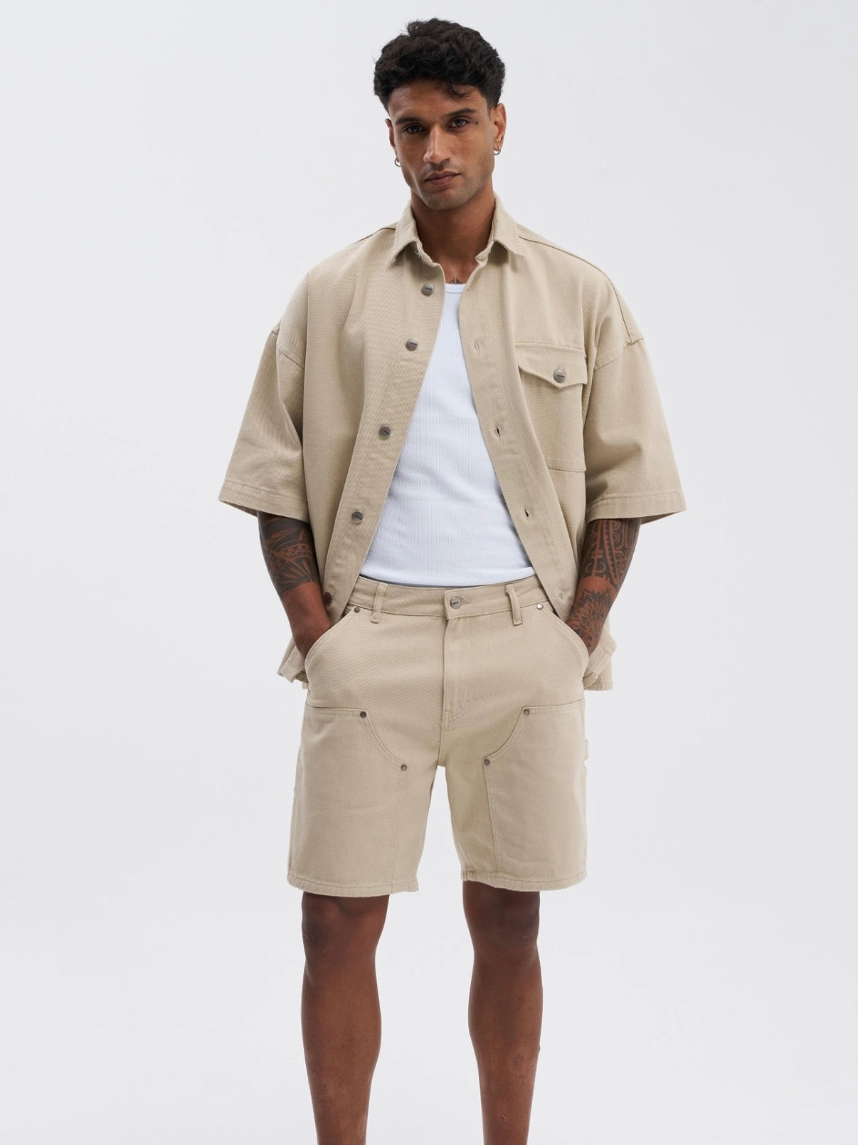 KHAKI SHORT SET